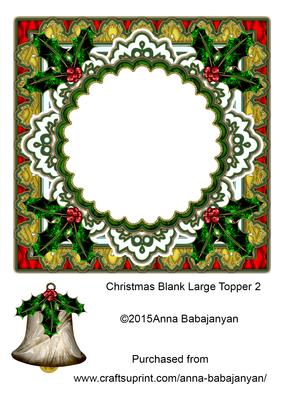 Christmas Blank Large Topper 2