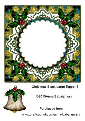 Christmas Blank Large Topper 3