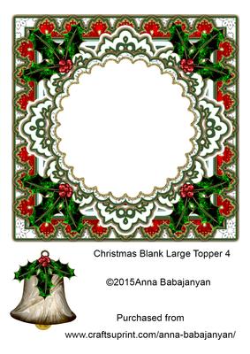 Christmas Blank Large Topper 4