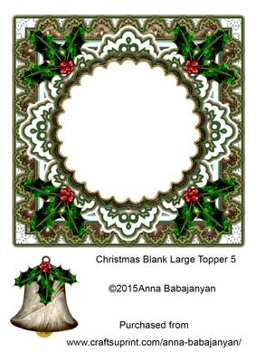 Christmas Blank Large Topper 5