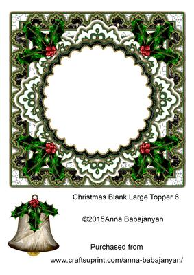 Christmas Blank Large Topper 6