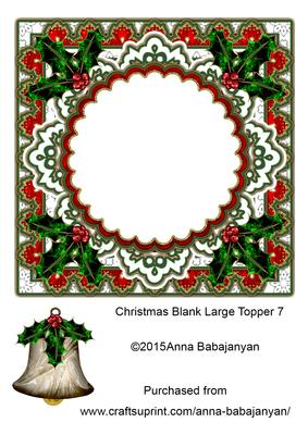 Christmas Blank Large Topper 7