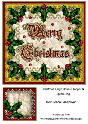Christmas Large Square Topper & Square Tag