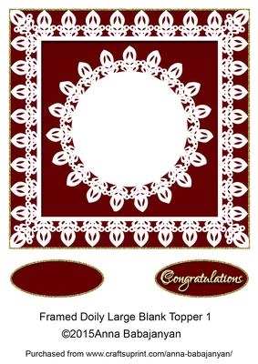 Framed Doily Large Blank Topper 1