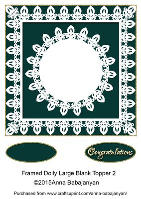 Framed Doily Large Blank Topper 2