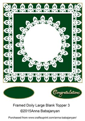 Framed Doily Large Blank Topper 3