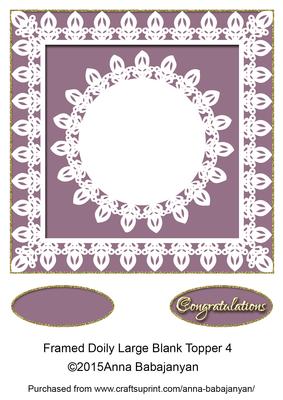 Framed Doily Large Blank Topper 4