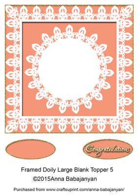 Framed Doily Large Blank Topper 5