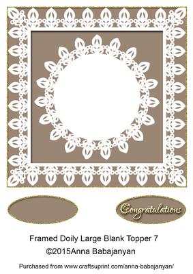 Framed Doily Large Blank Topper 7