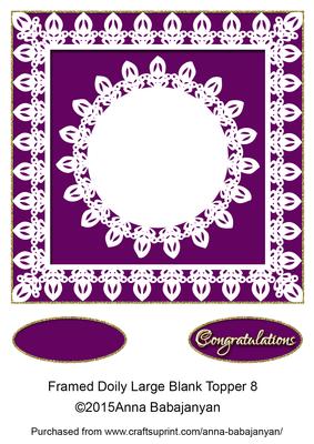 Framed Doily Large Blank Topper 8