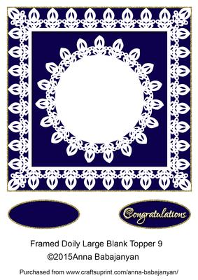 Framed Doily Large Blank Topper 9