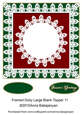 Framed Doily Large Blank Topper 11