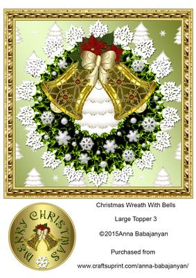 Christmas Wreath with Bells Large Topper 3