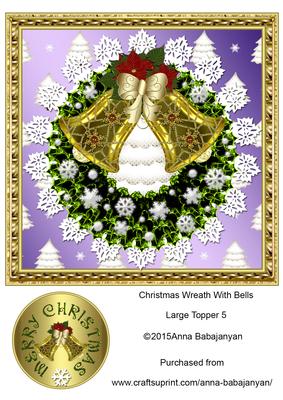 Christmas Wreath with Bells Large Topper 5