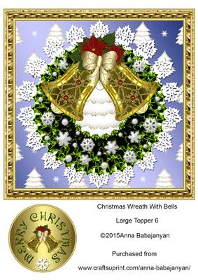 Christmas Wreath with Bells Large Topper 6