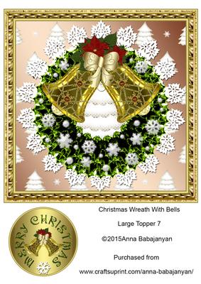 Christmas Wreath with Bells Large Topper 7