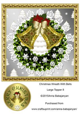 Christmas Wreath with Bells Large Topper 8