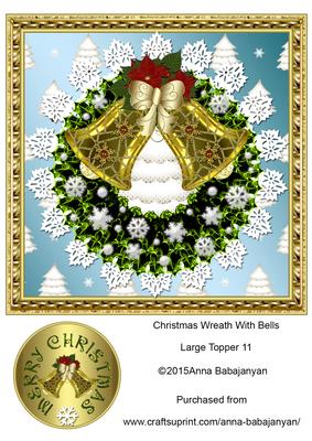 Christmas Wreath with Bells Large Topper 11