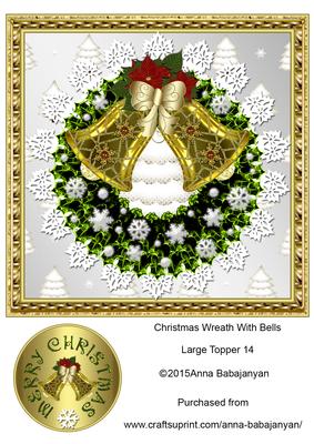 Christmas Wreath with Bells Large Topper 14