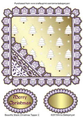 Beautiful Blank Christmas Topper 2