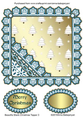 Beautiful Blank Christmas Topper 3