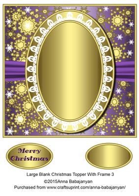 Large Blank Christmas Topper with Frame 3