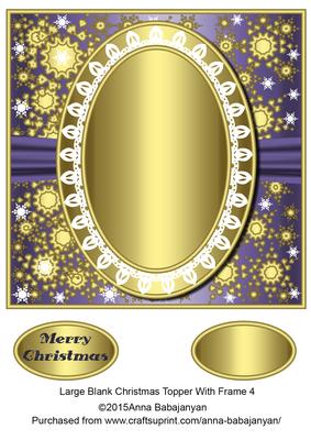 Large Blank Christmas Topper with Frame 4