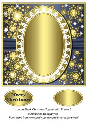Large Blank Christmas Topper with Frame 5