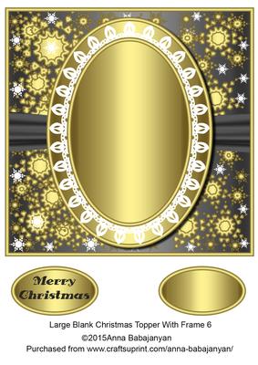 Large Blank Christmas Topper with Frame 6