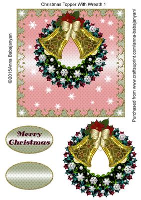 Christmas Topper with Wreath 1