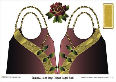 Chinese Hand-bag (black Regal-red)
