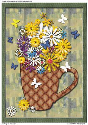 A4 "cup of Flowers"