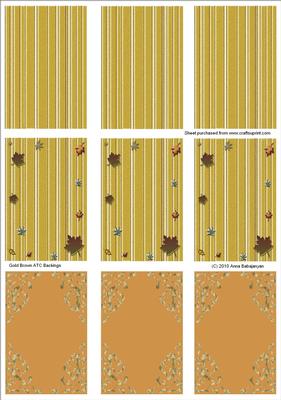 Gold Brown Atc Backings