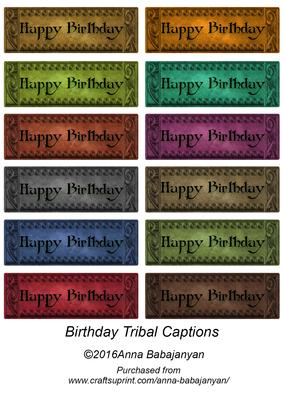 Birthday Tribal Captions