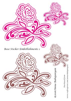 Rose Sticker Embellishments 1