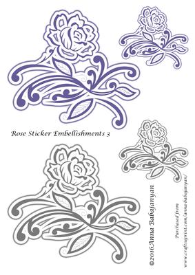Rose Sticker Embellishments 3