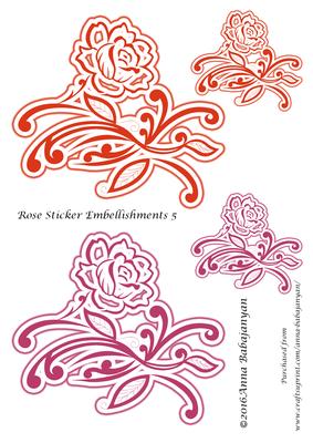 Rose Sticker Embellishments 5