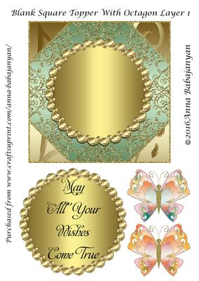Blank Square Topper with Octagon Layer 1