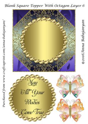 Blank Square Topper with Octagon Layer 6