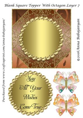 Blank Square Topper with Octagon Layer 7