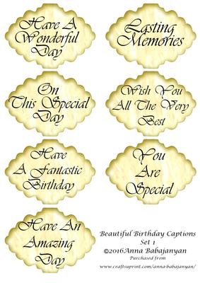 Beautiful Birthday Captions Set 1
