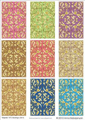 Majestic Atc Backings (set 4)