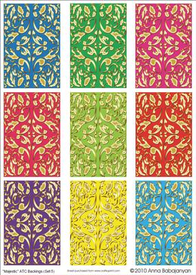 Majestic Atc Backings (set 5)