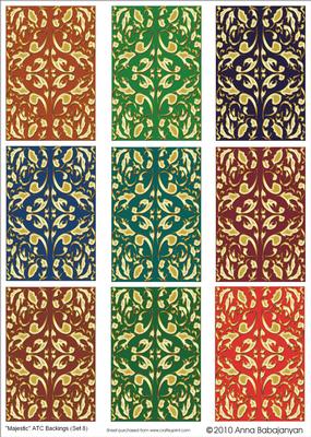 Majestic Atc Backings (set 8)