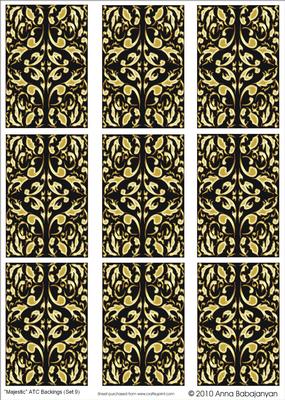 Majestic Atc Backings ( Set 9)