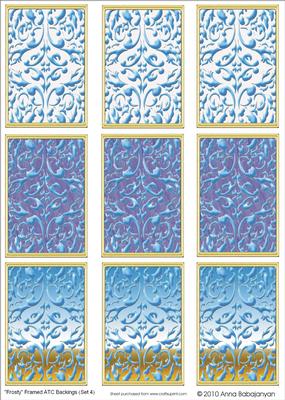 Frosty Framed Atc Backings (set 4)