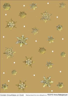 Golden Snowflakes on Gold