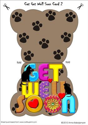 Cat Get Well Soon Card 2