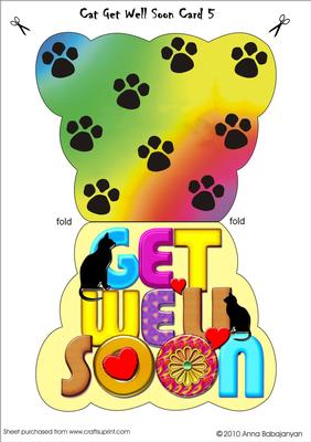Cat Get Well Soon Card 5