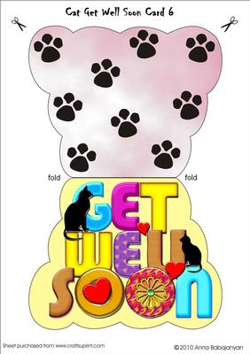 Cat Get Well Soon Card 6